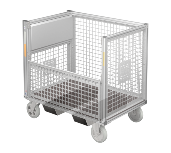 Forklift truck att. with univ. RC lattice box high | © MUNK GmbH