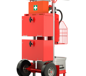 SafeCaddy® "Protection incendie" avec chargement, arrière | © MUNK GmbH