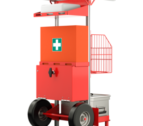 SafeCaddy® "Erste Hilfe" mit Beladung, Rückseite | © MUNK GmbH