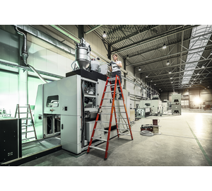 Stepladder with steps, double-sided access GRP / aluminium Application | © MUNK GmbH