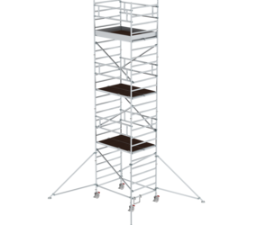 Mob. scaff 1.35x1.80m w. outr. & db.pf, pfh 6.35m | © MUNK GmbH