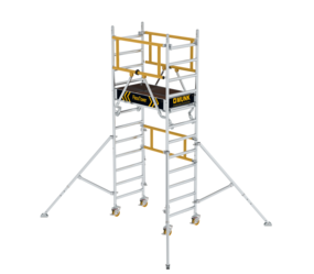 Échafaudage FlexxTower pour une personne avec garde-corps à l'avant | © MUNK GmbH