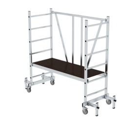ML folding scaffolding with telescopic outrigger | © MUNK GmbH