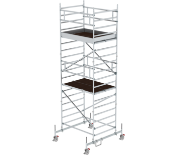 Folding scaff. 1.35x1.80m, Chass. bar & double pf, pf H=4.45m | © MUNK GmbH