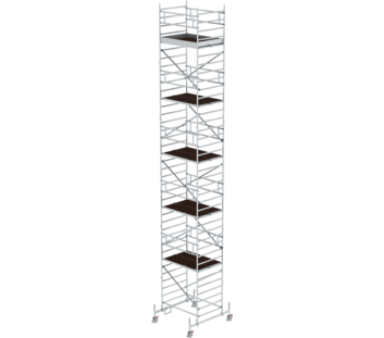 Folding scaff. 1.35x1.80m, Chass. bar & double pf, pf H=10.45m | © MUNK GmbH