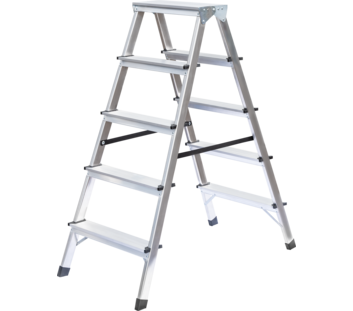 Household ladder, double-sided access, 2x5 steps | © MUNK GmbH