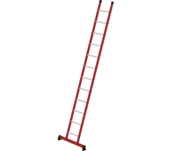Sprossen-Anlegeleiter GFK/Alu mit nivello® Traverse 12 Stufen | © MUNK GmbH