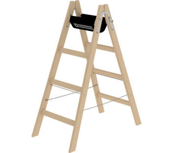 Double-sided rung ladder, wood, 2x4 rungs | © MUNK GmbH
