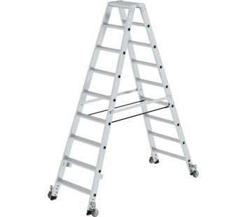 Double-sided ladder, 2-sided acc w.castors 2x9 st. | © MUNK GmbH