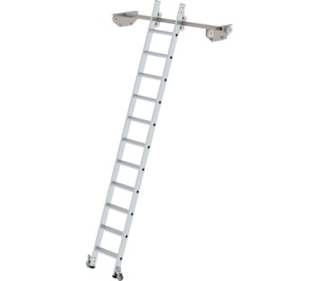 Regalleiter fahrbar für Doppelregal, 11 Stufen | © MUNK GmbH