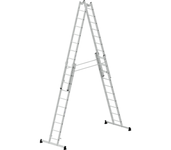Double-sided ladder 4-sec.w.nivello stab. 4x10 rgs | © MUNK GmbH