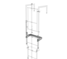 Exit step galvanised steel 620 x 200mm | © MUNK GmbH
