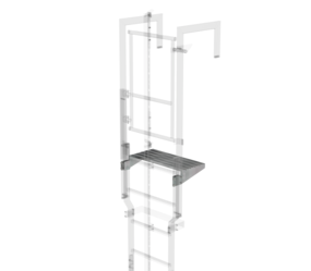 Exit step galv.st.620x300mm, 300mm clearance | © MUNK GmbH