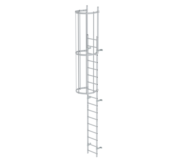 Sing.fl. vertical ladder w.bk prot.anod.alu.5.96m | © MUNK GmbH