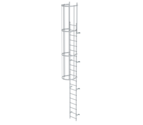 Sing.fl. vertical ladder w.bk prot.anod.alu.6.80m | © MUNK GmbH