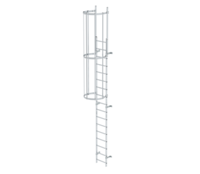 Sing.fl. vertical ladder w.bk prot.br.alu.5.96m | © MUNK GmbH