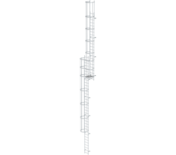 Multi.fl. vertical ladder w.bk prot.br.alu.15.48m | © MUNK GmbH