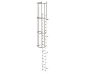 Sing.fl. vertical ladder w.bk prot.st.st.6.80m | © MUNK GmbH