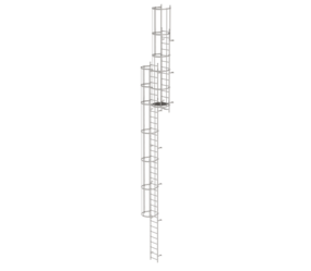 Multi.fl. vertical ladder w.bk prot.st.st.12.96m | © MUNK GmbH