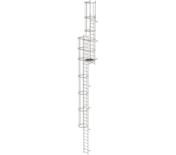 Multi.fl. vertical ladder w.bk prot.st.st.12.96m | © MUNK GmbH