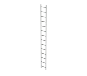 Shaft ladder, galv. st., 400 mm clear width 14 rgs | © MUNK GmbH
