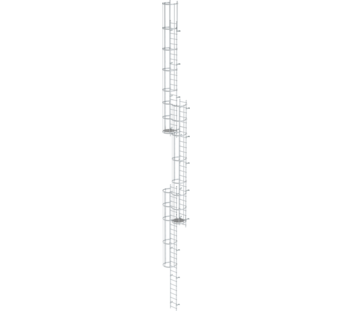 Mult-fl.vert. ladder w.back prot, br. alu 18.00 m | © MUNK GmbH