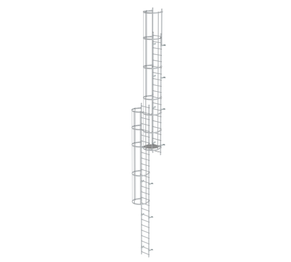 Mult-fl.vert. ladder w.back prot, anod.alu 12.12 m | © MUNK GmbH