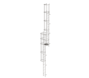 Mult-fl.vert. ladder w.back prot, st.stl. 12.12 m | © MUNK GmbH