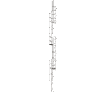 Mult-fl.vert. ladder w.back prot, st.stl. 19.96 m | © MUNK GmbH