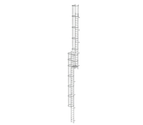 Mult-fl.vert. ladder w.back prot, gal.stl. 16.32 m | © MUNK GmbH