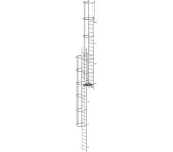 Mult-fl.vert. ladder w.back prot, st.stl. 12.12 m | © MUNK GmbH