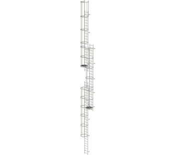 Mult-fl.vert. ladder w.back prot, st.stl. 17.16 m | © MUNK GmbH
