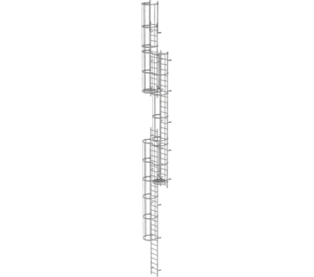 Mult-fl.vert. ladder w.back prot, gal.stl. 15.20 m | © MUNK GmbH