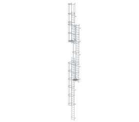 Mult-fl.vert. ladder w.back prot, anod.alu 15.20 m | © MUNK GmbH