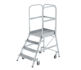Plat.stairs,1-sid.acc. spr-load.cast. gr. alu,4 st | © MUNK GmbH