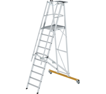 Plattformleiter klappbar und fahrbar, 10 Stufen | © MUNK GmbH