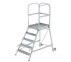 Plat.stairs, 1-sid.acc.w cast/handle gr.alum 5 st | © MUNK GmbH