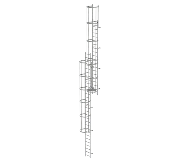 Mult-fl.vert. ladder w.back prot, gal.stl. 12.12 m | © MUNK GmbH