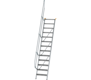 Stairs 60° step width 600 mm, 13 steps, gr. alu | © MUNK GmbH
