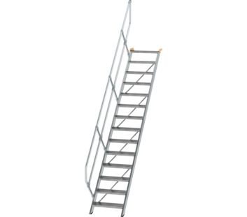 Treppe 45° St.br. 600 mm, 14 St., Alu ger. | © MUNK GmbH