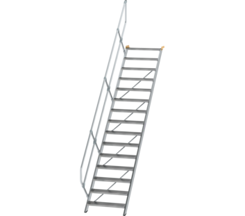 Treppe 45° St.br. 800 mm, 15 St., Alu ger. | © MUNK GmbH