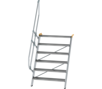 Stairs 60° step width 1,000 mm, 6 steps, gr. alu | © MUNK GmbH