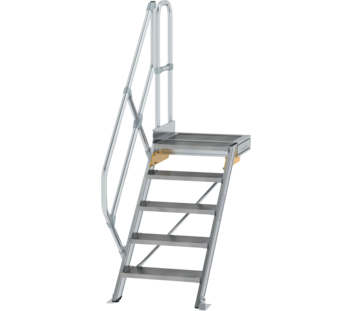 Treppe m. PF 45° St.br. 600 mm, 5 St., Alu ger. | © MUNK GmbH