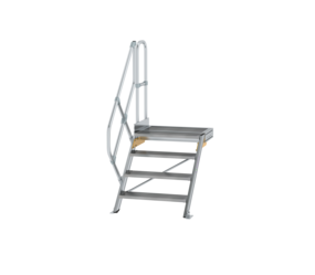 Stairs w. plat. 45° st. wid. 800 mm, 4 st, gr.al | © MUNK GmbH