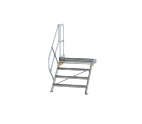 Stairs w. plat. 45° st. wid. 1,000 mm, 4 st, gr.al | © MUNK GmbH