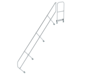 Stairs w. plat. 45° 2nd handrail for 12 steps, 45° | © MUNK GmbH