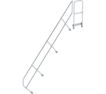 Stairs w. plat. 45° 2nd handrail for 12 steps, 45° | © MUNK GmbH