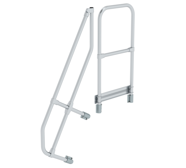 Stairs w. plat. 60° 2nd handrail for 4 steps, 60° | © MUNK GmbH