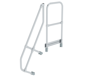 Stairs w. plat. 60° 2nd handrail for 4 steps, 60° | © MUNK GmbH