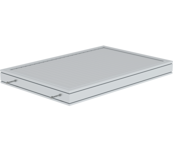 Platform, grooved alu. 1260x850 mm | © MUNK GmbH
